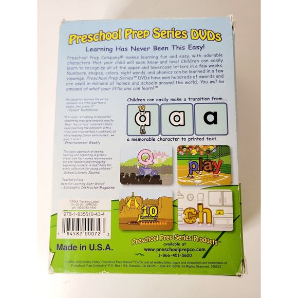 Preschool Prep Company 10-DVD Box Set –Letters, Numbers, Shapes, Colors and more - Picture 3 of 4
